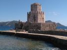 Tower at Methoni in the Peloponnese Greece