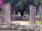 Palaistra in ancient Olympia in the Peloponnese, Greece