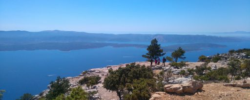 View from Vidova Gora on the islands of Brac in Croatia
