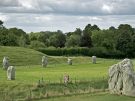 Part of the Neolithic stone circle and henge monument at Avebury in England