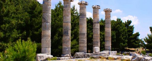 Temple of Athena at Priene in Turkey
