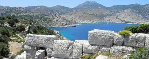 Ancient fortifications at Loryma in Turkey