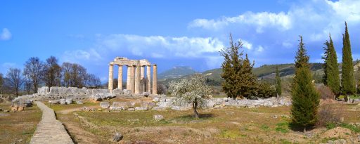 Temple in the Argolid in the Peloponnese region of Greece