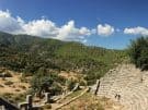 Panorama of the ancient theatre and city of Pinara in Lycian Turkey