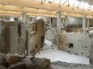 Ancient site of Akrotiri on Santorini in Greece