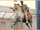 Equestrian Statue of Marcus Aurelius in the Capitoline museum in Rome