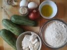 kalitsounia pie ingredients laid out