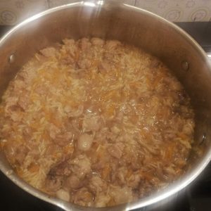 Step 7: the pot has been taken of the heat.