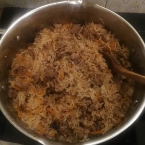 Step 7: parsley has been mixed in.