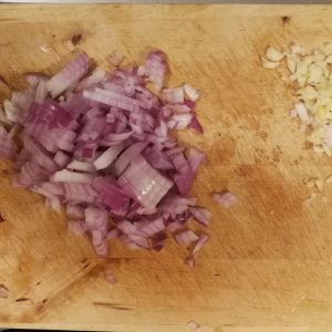Before step 1: allow a little time to finely chop the onions and garlic...