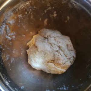 Step 1 done: The dough is ready to rest now.