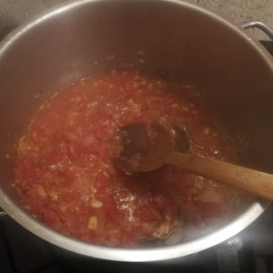 Step 3: add tomato and other ingredients.