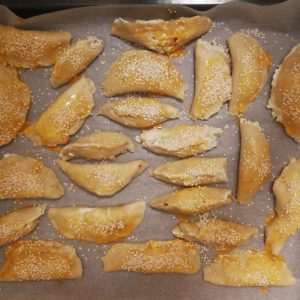 Still step 7: Egg yolk and sesame have been added.