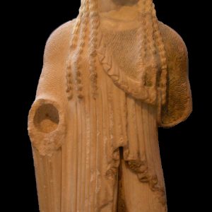The so-called Kore with the Almond Eyes, ca. 500 BC, Acropolis Museum.