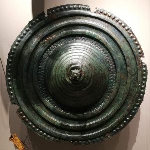 Bronze shield from (male) Grave 443, circa 550-525 BC.