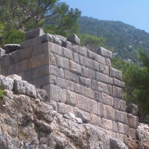 The splendid terrace supporting the temple of Helios.