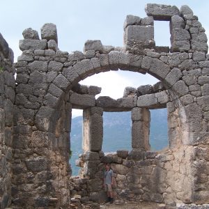 An apse in the large Roman bath.