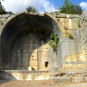 A large vaulted tomb.