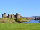 Caerphilly Castle in Wales