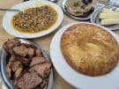 various Cretan food dishes