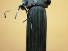the ancient bronze Delphi Charioteer statue in Greece