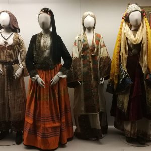 19th century traditional finery from Cyprus, Karpathos and Astypalea. Benaki Museum.