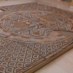 Mosaic from an Early Byzantine basilica at Lavrio, 4th-5th century AD. Lavrio Museum.