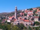 The tiny village of Ložišća with its beautiful late-19th-century bell tower on the island of Brač in Croatia