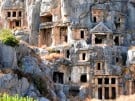 ancient Lycian tombs at Myra in Turkey