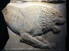 ancient lion relief in the museum at Tegea in the Peloponnese