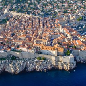 A modern view of Dubrovnik from the same direction,