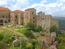 the Byzantine palace at Mystras in the Peloponnese, Greece