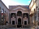 The peristyle courtyard of Diocletian's Palace in Split, Croatia