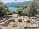view of the archaeological ruins of Stageira in Macedonia, northern Greece