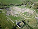 An aerial view of the Roman fort at Vindolanda on Hadrian's Wall in England