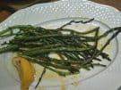a plate of Cretan wild asparagus