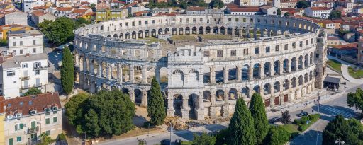 The Roman Amphitheatre at Pula in Istria, Croatia