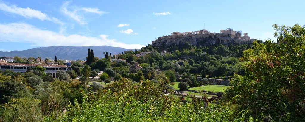 View of the Stoa of Attalus and Acropolis