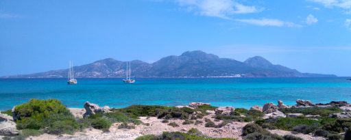 View towards the Greek island of Nisyros