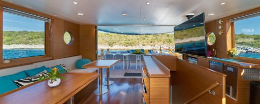 Saloon of the Croatian yacht Ardura