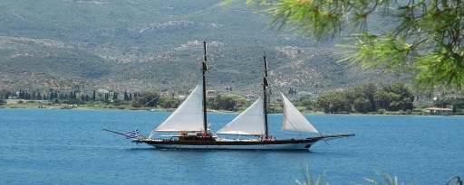 The gulet Matina sailing in Greece