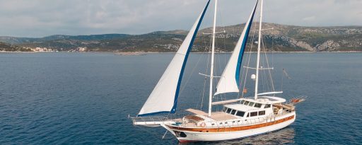 Gulet Sea Breeze sailing off the coast of Croatia