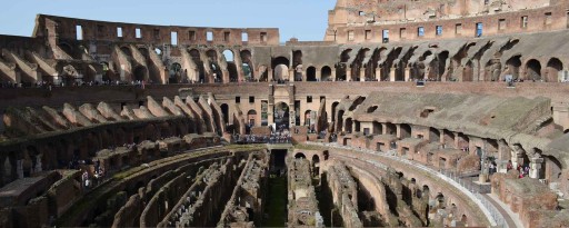 View inside the Colosseum in Rome