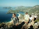Hikers on the Lycian Way, above Ă–lĂĽdeniz.