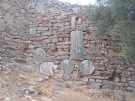Iasos, Turkey: Parts of ancient columns and marble blocks built into the medieval castle walls