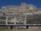 Atop the Greek and Roman theatre at Miletus stands a Byzantine fortress, mostly constructed from cannibalised material of the top tier of seating