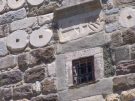 The 15th century Castle of the Knights at Bodrum is made of reused pieces from the famous 4th century BC Mausoleum, including the grey rock of its core and the marble columns that adorned the exterior