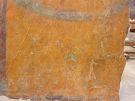 Graffiti on the lower part of a frescoed wall in the House of the Cryptoporticus (which means ‘lower walkway’ – the house was identified by its having this architectural feature), Pompeii.