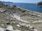 The small theatre, overlooking the southern commercial harbour at Knidos in Turkey