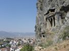 Temple tombs at Fethiye (ancient Telmessos) in Turkey